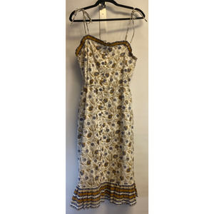 EUC CLEOBELLA Mae FLORAL MIDI DRESS SIZE S Cottage Core Boho Organic Cotton A36